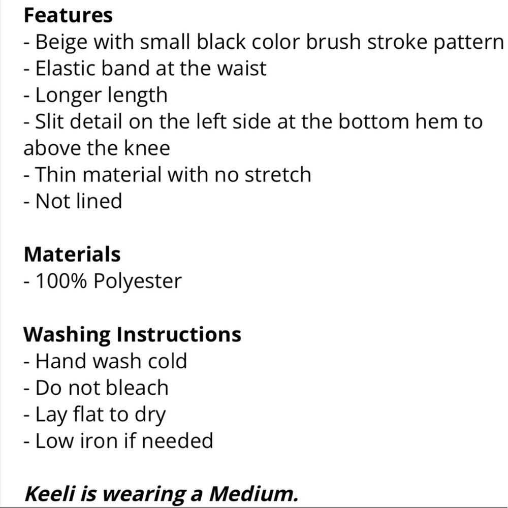 Hope's Black and White Leopard Print Midi Skirt with Side Slit - Picture 3 of 3